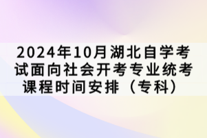 2024年10月湖北自學(xué)考試面向社會(huì)開考專業(yè)統(tǒng)考課程時(shí)間安排（?？疲?>
                            </a>
                        </div>
                        <div   id=