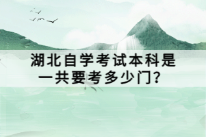 湖北自學考試本科是一共要考多少門？