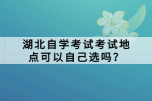 湖北自學(xué)考試考試地點(diǎn)可以自己選嗎？