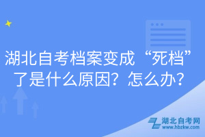 湖北自考檔案變成“死檔”了是什么原因？怎么辦？