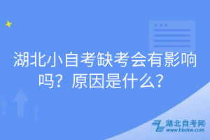 湖北小自考缺考會有影響嗎？原因是什么？