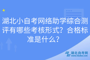 湖北小自考網(wǎng)絡(luò)助學(xué)綜合測(cè)評(píng)有哪些考核形式？合格標(biāo)準(zhǔn)是什么？