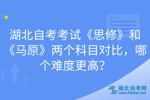 湖北自考考試《思修》和《馬原》兩個(gè)科目對(duì)比，哪個(gè)難度更高？