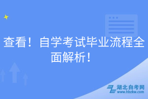 查看！自學(xué)考試畢業(yè)流程全面解析！