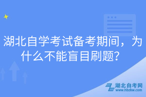 湖北自學(xué)考試備考期間，為什么不能盲目刷題？