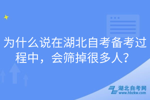 為什么說在湖北自考備考過程中，會篩掉很多人？