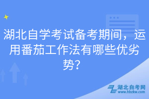 湖北自學(xué)考試備考期間，運(yùn)用番茄工作法有哪些優(yōu)劣勢？