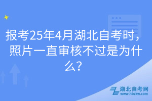 報(bào)考25年4月湖北自考時(shí)，照片一直審核不過是為什么？