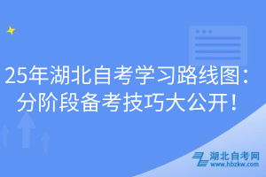 25年湖北自考學(xué)習(xí)路線圖：分階段備考技巧大公開！