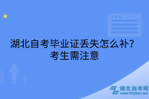 湖北自考畢業(yè)證丟失怎么補(bǔ)？考生需注意