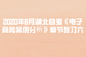 2020年8月湖北自考《電子商務(wù)案例分析》章節(jié)復(fù)習(xí)六