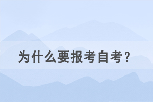 為什么要報(bào)考自考作為第二學(xué)歷？