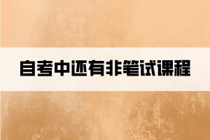 自考中還有非筆試課程，有哪些非筆試課程？