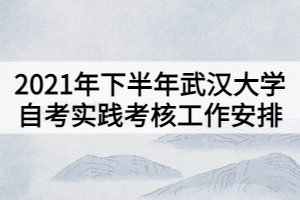 2021年下半年武漢大學自考實踐考核工作安排