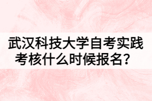 武漢科技大學自考實踐考核什么時候報名？