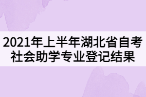 2021年上半年湖北省自學(xué)考試社會(huì)助學(xué)專(zhuān)業(yè)登記結(jié)果的通知