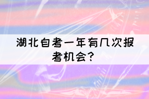 湖北自考一年有幾次報(bào)考機(jī)會(huì)？
