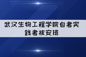 2021年11月武漢生物工程學(xué)院自考實(shí)踐考核安排