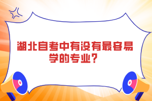 湖北自考中有沒有最容易學(xué)的專業(yè)？