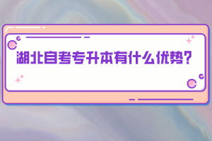 湖北自考專升本有什么優(yōu)勢？