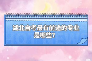 湖北自考最有前途的專業(yè)是哪些？