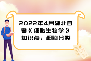 2022年4月湖北自考《細胞生物學》知識點：細胞分裂