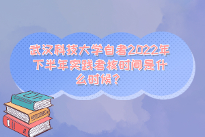 武漢科技大學(xué)自考2022年下半年實踐考核時間是什么時候？