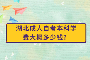 湖北成人自考本科學(xué)費大概多少錢？