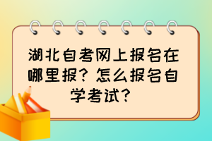 湖北自考網(wǎng)上報(bào)名在哪里報(bào)？怎么報(bào)名自學(xué)考試？