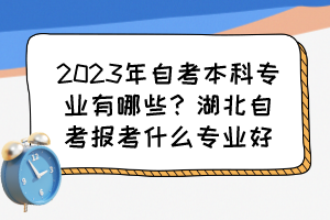 2023年自考本科專業(yè)有哪些？湖北自考報(bào)考什么專業(yè)好？