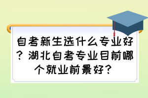 自考新生選什么專(zhuān)業(yè)好？湖北自考專(zhuān)業(yè)目前哪個(gè)就業(yè)前景好？