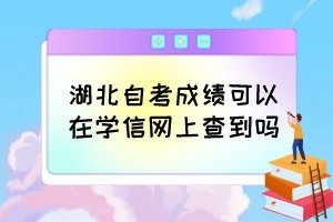 湖北自考成績可以在學(xué)信網(wǎng)上查到嗎？