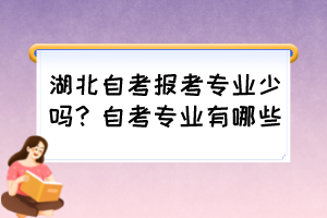 湖北自考報(bào)考專業(yè)少嗎？自考專業(yè)有哪些？