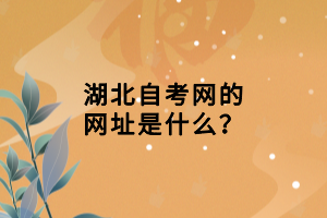 湖北自考網(wǎng)的網(wǎng)址是什么？