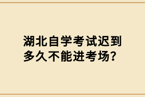 湖北自學(xué)考試遲到多久不能進考場？