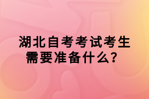 湖北自考考試考生需要準(zhǔn)備什么？