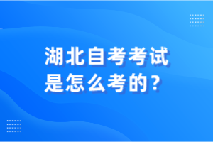 湖北自考考試是怎么考的？