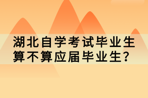 湖北自學(xué)考試畢業(yè)生算不算應(yīng)屆畢業(yè)生？