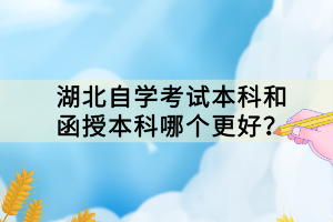 湖北自學(xué)考試本科和函授本科哪個(gè)更好？