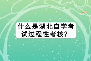 什么是湖北自學(xué)考試過程性考核？