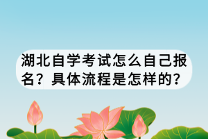 湖北自學(xué)考試怎么自己報(bào)名？具體流程是怎樣的？