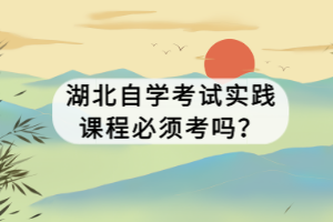 湖北自學(xué)考試實踐課程必須考嗎？