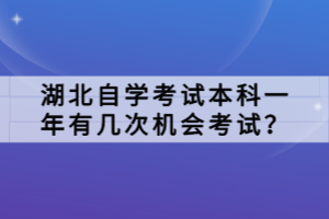 湖北自學(xué)考試本科一年有幾次機(jī)會(huì)考試？