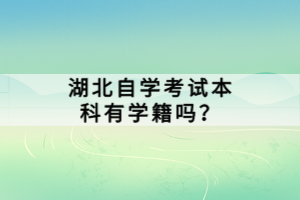 湖北自學(xué)考試本科有學(xué)籍嗎？