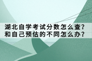 湖北自學(xué)考試分?jǐn)?shù)怎么查？和自己預(yù)估的不同怎么辦？