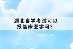 湖北自學(xué)考試可以報臨床醫(yī)學(xué)嗎？