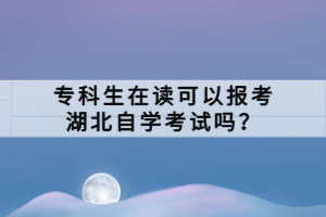 ?？粕谧x可以報考湖北自學(xué)考試嗎？