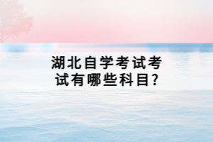 湖北自學(xué)考試考試有哪些科目？