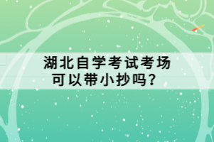 湖北自學(xué)考試考場可以帶小抄嗎？