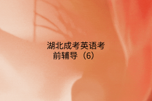 英語考前輔導(dǎo)6